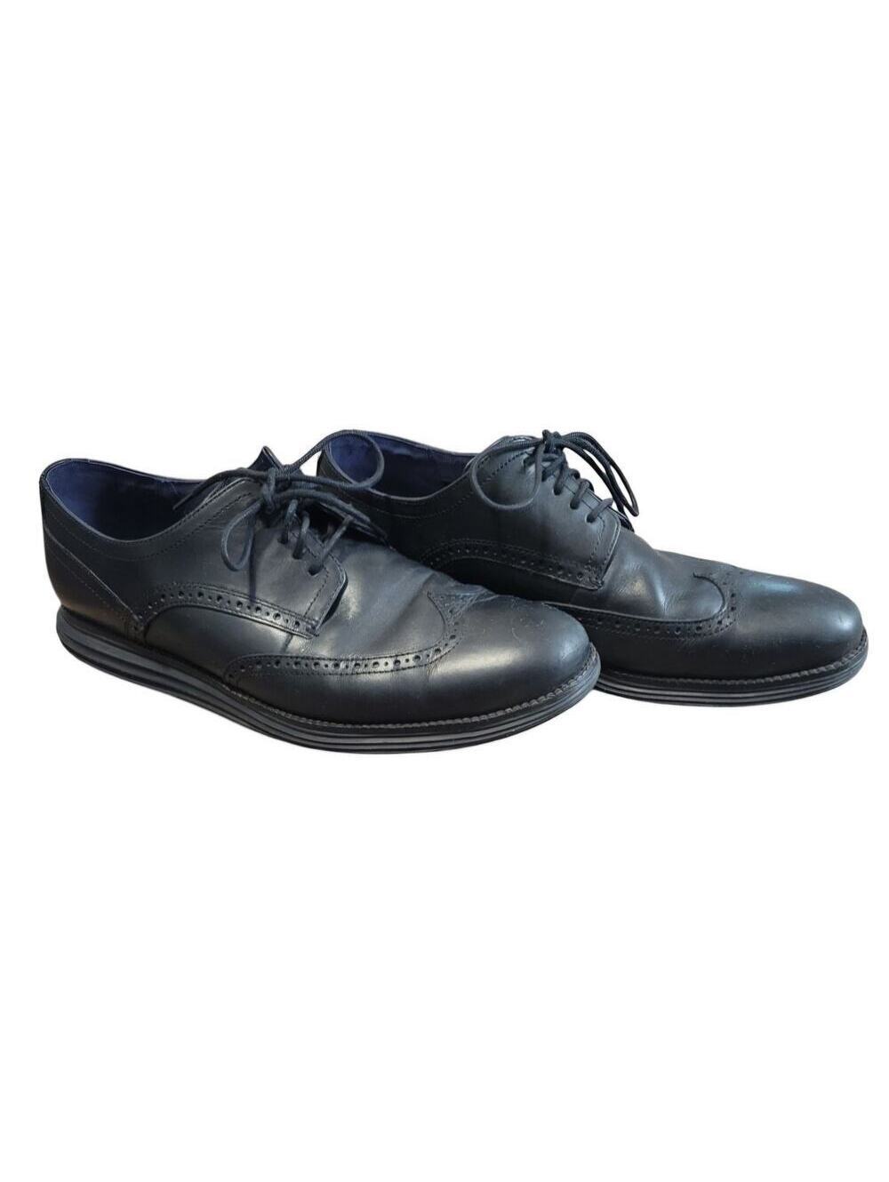 Cole Haan Men's Original Grand Short Wingtip Oxford Dress Shoe Black Size 12